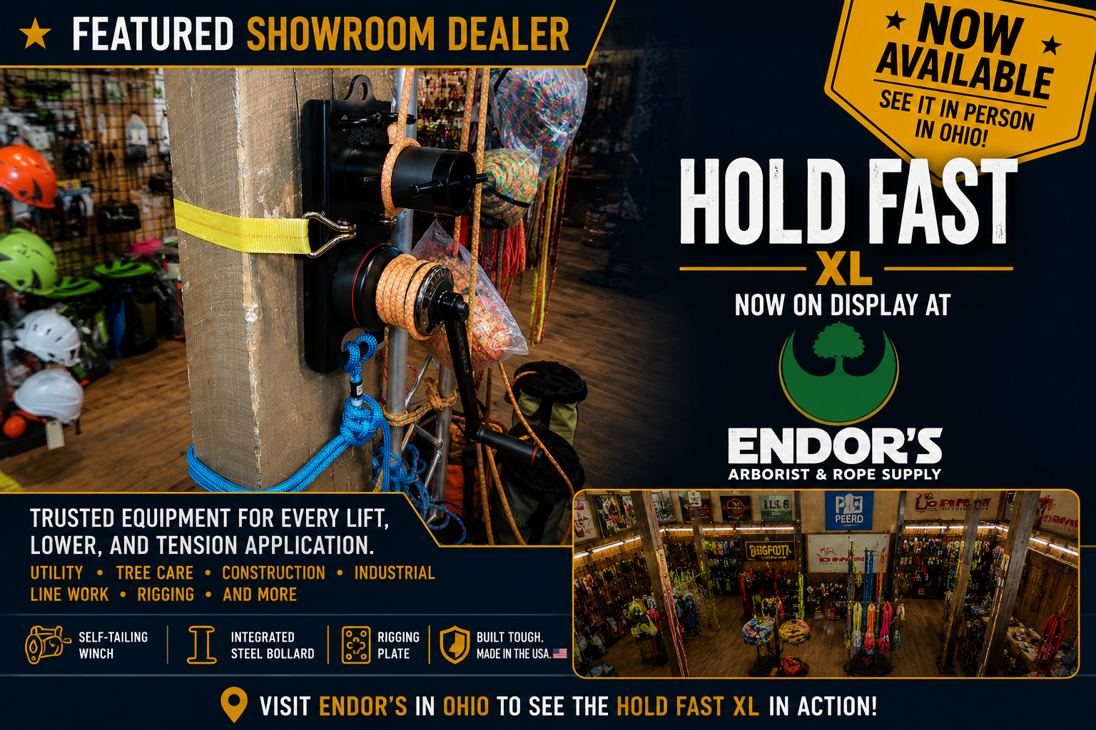 Hold Fast XL Now Available at Endor's Arborist & Rope Supply in Ohio