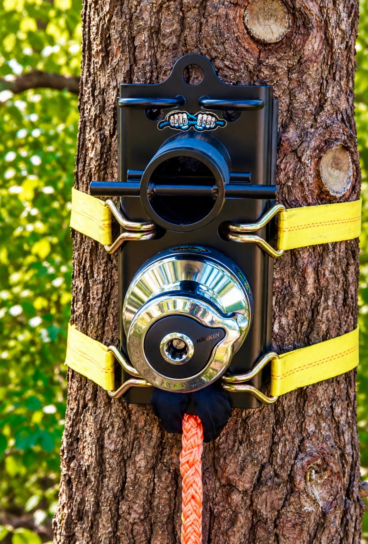Hold Fast XL rigging System mounted to tree